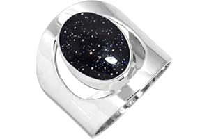 Jeweloporium 925 Sterling Silber Handgemacht Ring for Frau 10x14 Oval Edelstein Costume Silber Schmuck for Gift (99110_R)