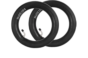 RUHUO Lot de 2 chambres à air 10 x 2.125 10 pouces chambre a air trottinette épaissir 0° buse remplacement pour electrique scooter à 2 roues auto-équilibré Landaus, poussettes, bicyclettes