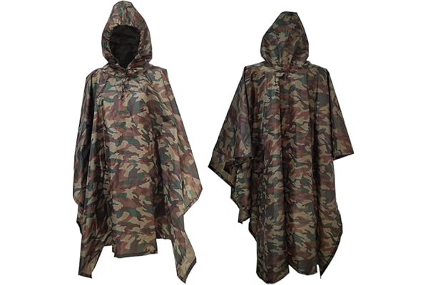 NAJILI 3-i-1 Regnponcho, vattentät lätt regncap, bärbar regnjacka, återanvändbar regnrock, regnrock för vandring, cykel, festival, camping