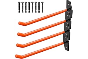 WELLGRO Reifen Wandhalterung für 4 Felgen - Reifenhalter inkl. Schrauben & Dübel, Autoreifen Wandhalterung mit Gummiummantelung, Felgenhalter für die Wand zur Aufbewahrung in der Garage, Orange