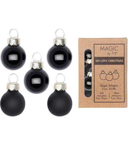 25 Palline Di Natale In Vetro 2 Cm, Bianco Opaco E Lucido, Mini Decorazioni Per Albero