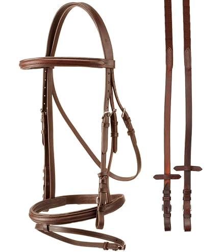 Testiera Per Cavallo Weaver Leather Work – Dritta Con Accessori Floreali – Pelle Pesante – Unisex