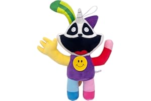 SUPER JAKES Smiling Critters Peluche,Catnap Peluche Regali Preferiti for Bambini Festa di Compleanno del Bambino(Rainbow cat)