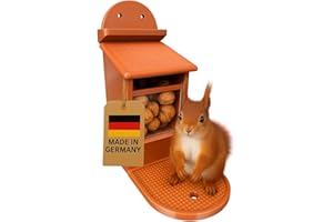 TROPICSHOP Contenitore per alimenti per scoiattoli, resistente alle intemperie, in plastica, per scoiattoli (marrone)