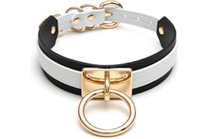 lalatia Women's Fashion O Ring Choker Faux Leather Collar