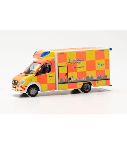 Herpa Modellauto VW T6.1 Halbbus Feuerwehr MTU/MAN München, Miniatur im Maßstab 1:87, Sammlerstück, Made in Germany, Modell aus Kunststoff: . de