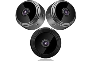 SONGYUKA 1080P HD Mini Wireless Security Camera (3-Pack) - Magnetic Indoor/Outdoor Home Surveillance for Families, Audio, 350mAh Battery, Night Vision, Perfect for Multi-Camera Setup(3-Pack)