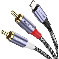 Cavo Audio USB-C A 2 RCA RIKSOIN Con Anelli Magnetici Anti-interferenza – Compatibile Con IPhone 15 E IPad Pro (1,2 M) - 3