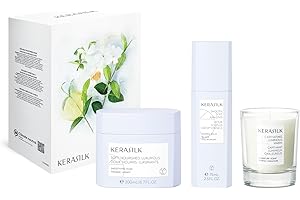 Kerasilk Smoothing Set with Taming Balm 75ml, Smoothing Mask 200ml and Signature Scent Candle