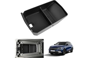 GAFAT Compatible avec Renault Austral/Espace VI/Rafale 2023 2024 2025 Boîte de Rangement Console Centrale, Austral E-Tech Hybrid 2024 Organiseur Accoudoir Boîte à gants, Accessoires Austral (Noir 1)