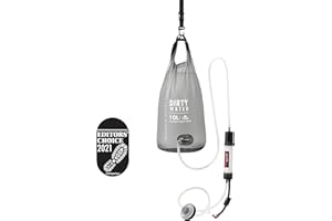 MSR Guardian - Secchio per acqua a gravità, 10 litri, dimensioni: 30 x 10 x 10 cm, colore: Grigio