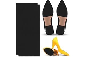 KEQAR 2 Stück Schuhsohlen Reparatur Set, Rutschfeste Gummisohlen zum Aufkleben, Anti-Rutsch-Sohle für Antirutsch Schuhe, Schuhzubehör für Filzschuhe Absatz Reparatur