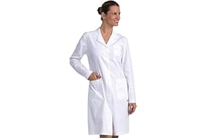 Fratelliditalia Camice Bianco Donna da Laboratorio Medico Lavoro in 100% Cotone Made in Italy in Tessuto Leggero Traspirante Camici Taglie Forti Donna, Bianco, L