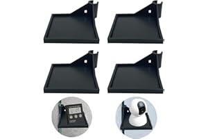 Newyuan Grow Tent Corner Shelf, Shelves for Place The Hygrometer, Camera & Planting Equipment, 16mm Poles (4, Black)