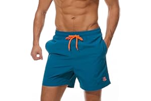JustSun Short de Bain Homme étanche Séchage Rapide avec Poches