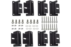 SZKKQKJ fixation panneau solaire，panneau solaire ring，Lot de 8 supports de panneau solaire Z avec écrous et vis, pour panneau solaire, montage sur toit, pour caravanes, bateaux, toits, murs, noir