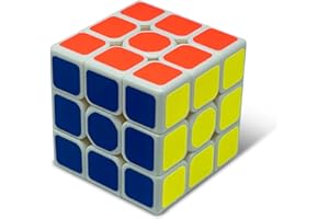 TRIKINS Cubo Mágico de Velocidad - Movimiento Rápido y Ágil - Desarrolla la Capacidad Cognitiva - Juego Rompecabezas - Puzzle 3D (3x3 Blanco)
