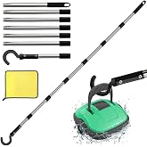 Pool Robot Hooks with Telescopic Pole 255cm, Pool Vacuum Sweeper Hooks, Pool Vacuum Grip Hook, Hooks for All Robotic Pool Cle