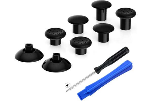 eXtremeRate Stick Analogique pour ps5 Manette,Joysticks Interchangeable pour ps4 Manette avec 3 Hauteurs Ergonomiques, Noir