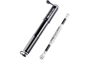 PRO BIKE TOOL Pro-Bike Tool Mini Bike Pump with Gauge - Fits Presta & Schrader - Accurate Inflation - Mount Kit incl. - 100 PSI