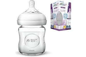 PHILIPS AVENT ALLATTAMENTO Philips Avent Biberon Natural anti-colica in vetro, 120ml, Trasparente, SCF051/17