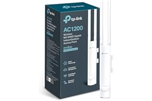 TP-Link Omada EAP225-Outdoor Point d'accès WiFi 5 AC1200 extérieur IP65, 1 Port Ethernet Gigabit Support PoE/PoE+, Itinérance Transparente, Omada Mesh