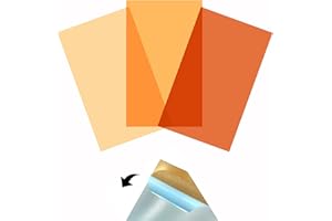 KROPP 3 Pack Color Sticker Film for LED Lights, 20 x 12 cm, 3 Tone Warm White, Colour Filter for Color Correction, Incandescent Daylight, Pack of 3