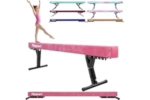 FBSPORT trave ginnastica artistica per casa Regolabile 244CM, 5 altezza regolabiletrave ginnastica trave di equilibrio ginnastica ad alto e basso livello Fascia da pavimento Altamente stabile per bambini