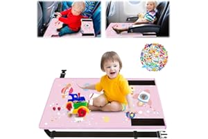 ZOYDP Toddler Airplane Bed, Airplane Kids Bed, Aeroplane Bed for Toddlers with Anti-Slip Design and Stickers, Plane Bed for Kids, Plane Seat Extender Kids, Baby Travel Essentials (Pink)