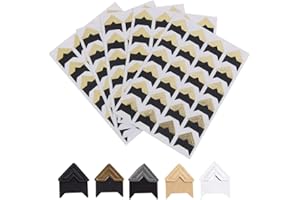 Yesallwas Photo Corners Gold Self Adhesive 10 Sheets (240 Pieces) Photo Mounting Corners Stickers for Scrapbooking Photo Albums (Gold)