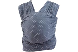 ERGOBAG Ergobaby EBWLACRLDOT Porte-bébé élastique doux et respirant pour nouveau-né jusqu'à 11,3 kg