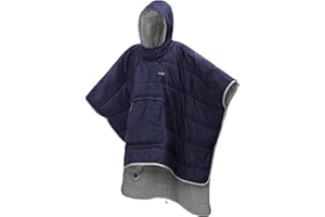 Tentock Unisex Poncho de Invierno con Capucha Edredón Pequeño y Cálido Saco de Dormir Ultraligero Impermeable para Acampar Picnic Pesca Viajes