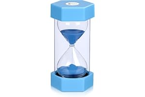 SALEEPENDENT 3 Minuten Sanduhr für Kinder, Glas Timer, Sanduhren Set Kinder, Timer können in Küchen, Sechseckiger Sanduhr-Timer, Spiel Requisiten, Timer können in Küchen, Zuhause, Blau.