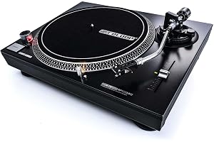 Reloop RP-1000 MK2 - Banddrivning för DJ och HiFi, 33 1/3 och 45 RPM, infällbar nålslampa, exakt tonhöjd (+/-10%)