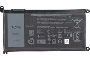 7XINbox 11.4V 42Wh WDX0R WDXOR 3CRH3 T2JX4 FC92N CYMGM Remplacement Batterie pour Dell Inspiron 15 5565 5567 5568 5578 7560 7570 7579 7569 P58F 13 5368 5378 7368 7378 17 5765 5767 14-7460