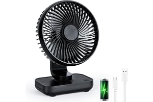 AUAUY Mini tyst fläkt, USB-skrivbordsfläkt, 4 hastigheter | Bärbar liten bordsfläkt, stark vind, för sovrum, kontor, hem, kök