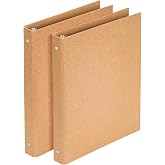 2 Pieces A4 Kraft Paper Folder, A4 Ring Binder, 4 Ring Mechanism, 20 mm Diameter, A4 Folders Letter Folders, Office Files