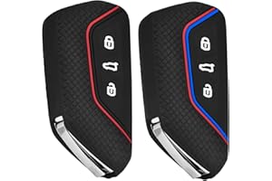‎A ABLUMEN 2 Stück Autoschlüssel Hülle für VW Golf 8, Auto Schlüssel Schlüsselhülle 3 Tasten Schlüssel Hülle kompatibel mit VW Golf 8 Skoda SEAT Leon MK4 Tarraco Ateca Cupra Octavia Silikon Cover Etui Schutzhüll