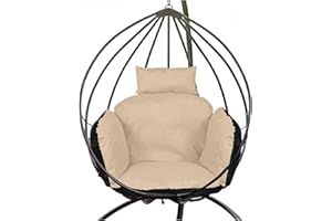 GARDEN KING ROYAL REST Hanging Chair Cushion Seat Cushion with Back Headrest Egg Swing Cushion Cushion for Hanging Swing Cushion Cushion Easy Care Waterproof