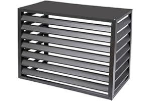 VIYOLI Telo Copri Copertura Motore Condizionatore Da Per Esterno Alluminio Climatizzatore Esterno Copertura Del Condizionatore D'aria In Lega Di Alluminio Mobile Copri Condizionatore Colore Marrone ( Color :