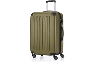 HAUPTSTADTKOFFER - SPREE - Valigia rigida, Trolley espandibile, Bagaglio con 4 ruote doppie, TSA, 65 cm, 74 litri, Avocado