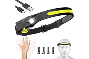 LeuKoles Naturvibes Stirnlampe - das Original, Naturevibes Stirnlampe, Nature Vibes Stirnlampe -350LM - 6 Modi - 1200mah LED Stirnlampe Wiederaufladbar (1PCS)