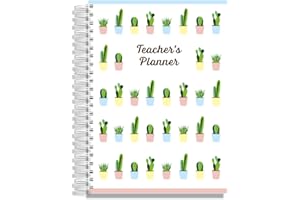 Teacher Planner 2024-2025 by Pirongs A4 6 Lesson - Cactus
