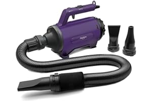 SHERNBAO Sèche-Cheveux pour Chien Blower Séchoir Animaux Pulseur Professionnel à Haute Vitesse pour Chien 3.8 HP（Violet）