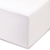 Amago - Fitted Sheet, 50 cm Edge, 100% Cotton, 200 x 200 cm - White