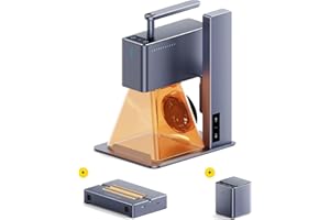 LaserPecker 2 Laser Incisore 5W Potenza Portatile Macchina per Incisione Laser Scultura Laser Stampante App Controllo Macchina de Taglio Laser Engraver per Legno Carta Vetro, con Rullo rotante, Borsa