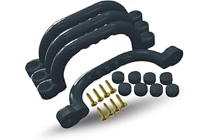 Spielturmking® Handgriffe Spielturm - Wetterfeste Sicherheitsgriffe mit Griffmulden, Robuste Griffe Spielturm, Haltegriffe Spielturm, Klettergriffe Kinder Indoor & Outdoor (Anthrazit, 4er Pack)