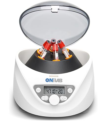 Laboratoriumcentrifuge, tafelcentrifugaalmachine, medische centrifuge, 4000 rpm, met instelbare snelheden en timer, 6 x 20 ml