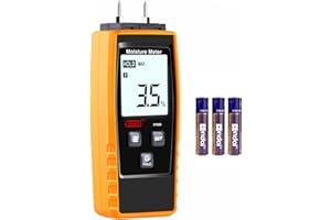 XinJiaYi Digital Wood Moisture Meter, 8-in-1 Moisture Meter Wall, Wood Moisture Meter for Firewood/Wood/Drywall/Wood/Plaster/Floor - Water Leak Sensor Detector & Moisture Tester Yellow
