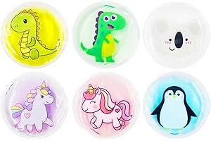 ZNNHNN Cuscinetti Refrigeranti per Bambini, 6 Pezzi Ghiaccio per Bambini in Gel, 7 X 7 Cm, Impacco Freddo e Caldo, Riutilizzabili per Lividi, Denti del Giudizio e Occhi Stanchi